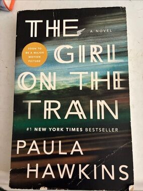 The Girl on the Train by Paula Hawkins - Teal & Black Cover